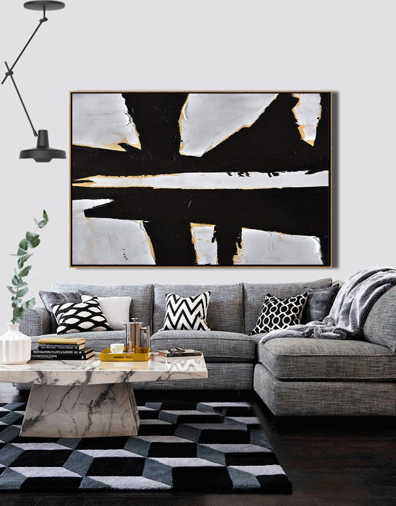 Horizontal Palette Knife Minimalist Art #C21Z - Click Image to Close